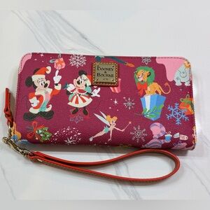 Dooney & Bourke Disney Parks Holiday 2023 Wristlet Wallet — Mickey & Friends